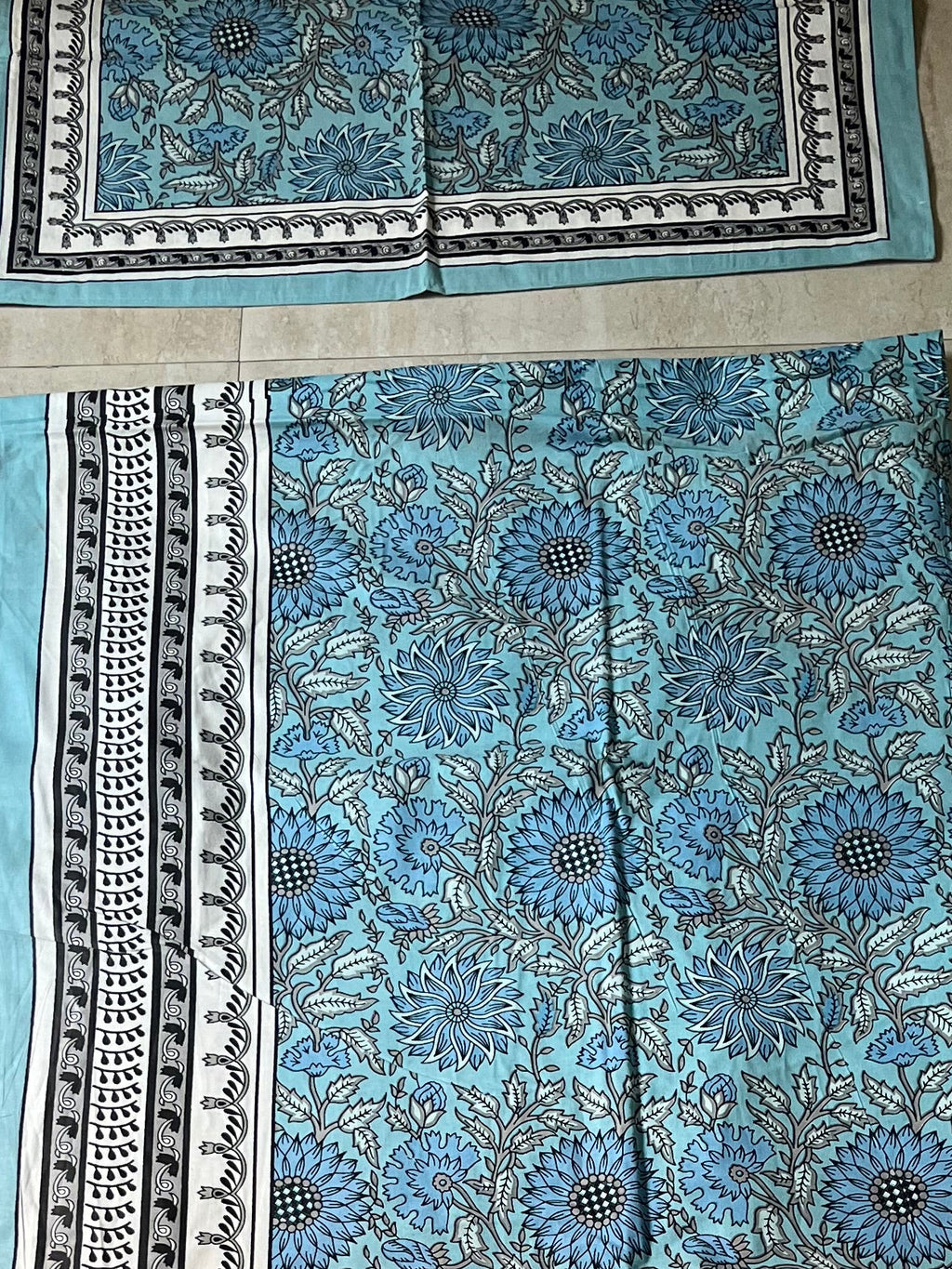 Sombre weave of blue