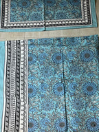 Sombre weave of blue